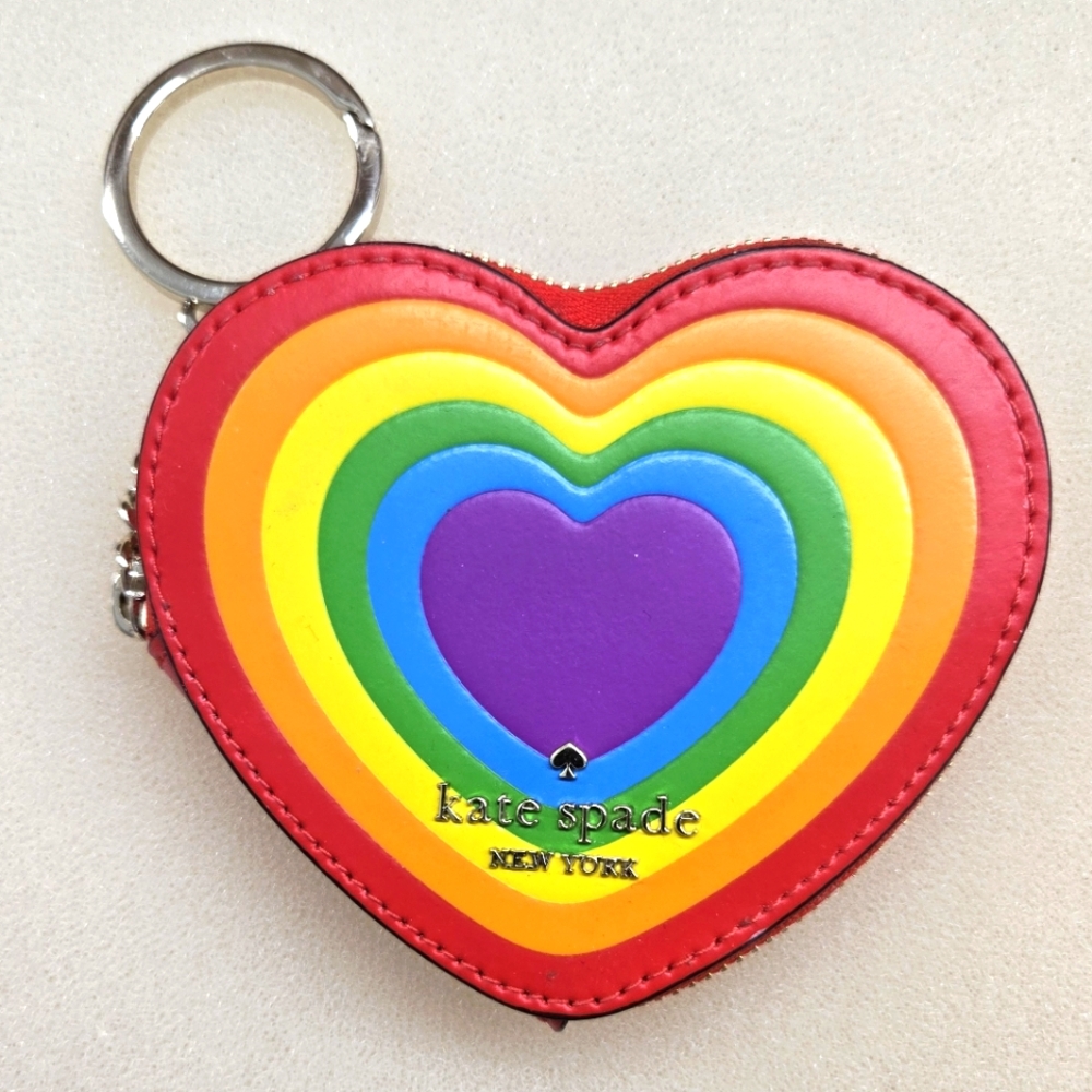 Kate Spade Rainbow Heart Coin Purse